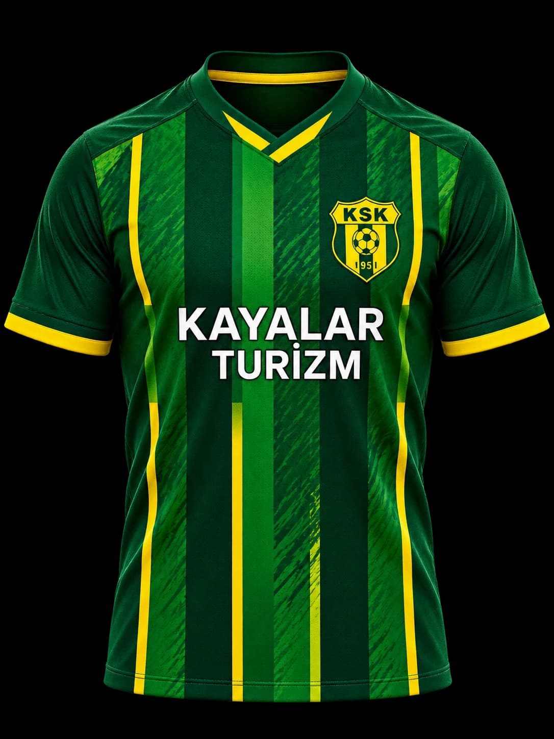 Kağıthanespor 2026/27 forması önden — KSK arması ve Kayalar Turizm